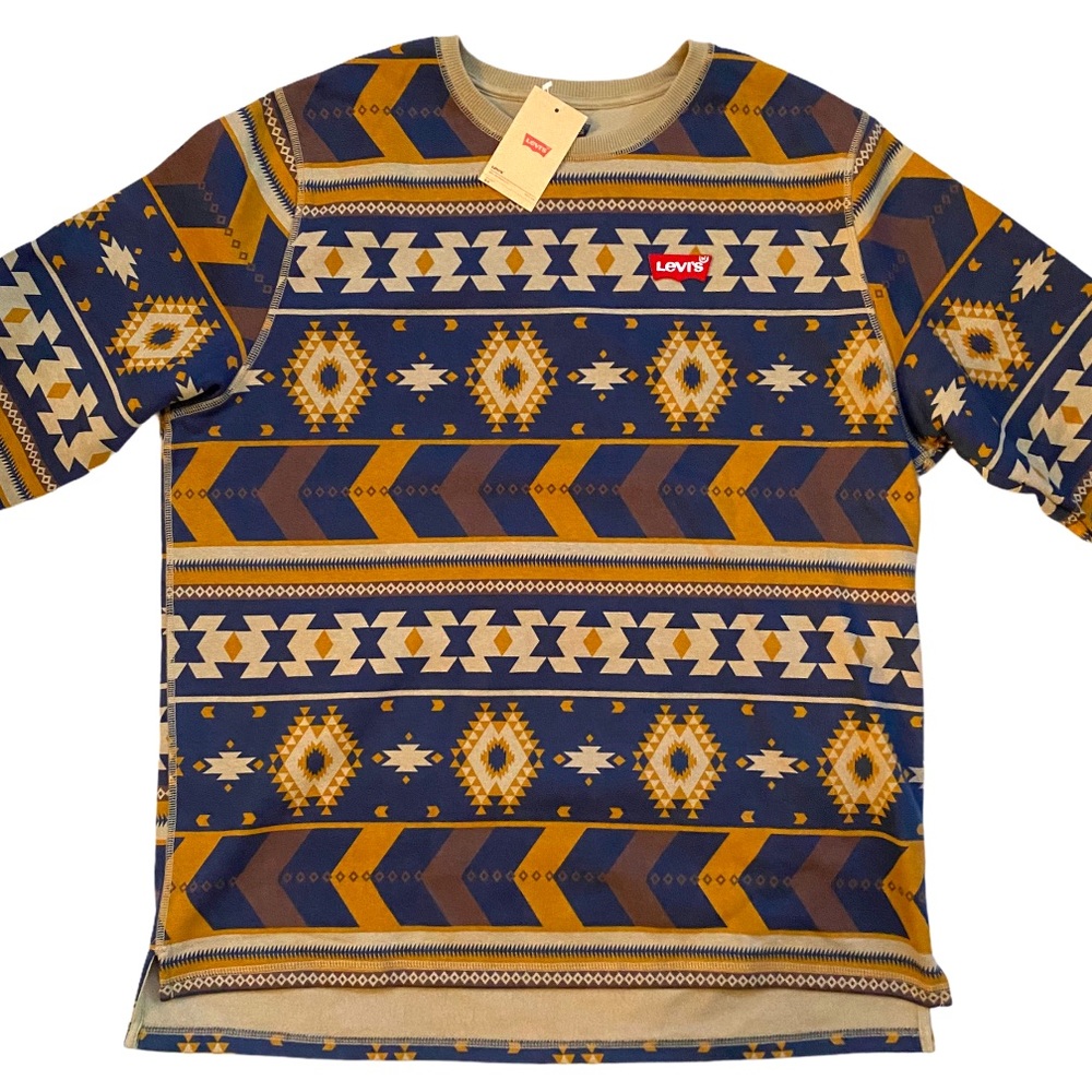 LEVI’S Mens Crewneck Printed Sweatshirt 2XL - Picture 2 of 11